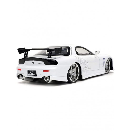 Jada Toys Hızlı ve Öfkeli 1993 Mazda RX-7 HKS Beyaz 1/24 Ölçekli Döküm Modeli
