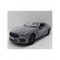 Bmw M8 Diecast Metal 1.24 Ölcek Araba Far Stop Kapı Bagaj Kaput Açılır Ön Teker Sağ Sol Döner Gri
