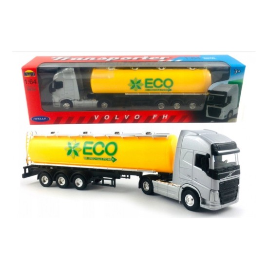 Welly 1/64 - Volvo  Tanker Dorse Welly Tır Çekici 1:64 VOLVO FH Yağ Tankeri