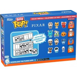 Funko Pop! Bitty: Pixar Mini Koleksiyon Oyuncakları 4'lü Paket - Wall-E, EVE, Remy ve Mystery Chase Figürü (Stiller Değişebilir)