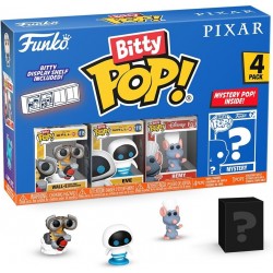 Funko Pop! Bitty: Pixar Mini Koleksiyon Oyuncakları 4'lü Paket - Wall-E, EVE, Remy ve Mystery Chase Figürü (Stiller Değişebilir)