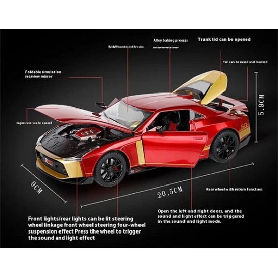 Nissan GTR-50 Spor Araba Metal Döküm Araba - Ölçek 1:24