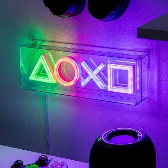 Playstation Sembolleri LED Neon Işık 15 x 30 cm Playstation Sembolleri LED Neon Işık 15 x 30 cm