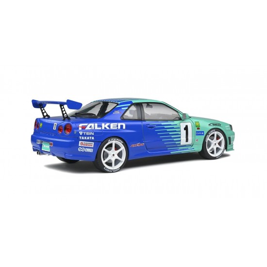 SOLIDO 1:18 Ölçekli Pres Döküm Model Araba, Nissan Skyline GT-R (R34) JGTC Falken Drift