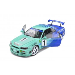 SOLIDO 1:18 Ölçekli Pres Döküm Model Araba, Nissan Skyline GT-R (R34) JGTC Falken Drift