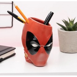 Paladone Deadpool Replika Kalemlik ve Saksı - Süper Kahraman Masa Aksesuarları, Dekor ve Yenilik Hediyesi - 13 cm Boyunda