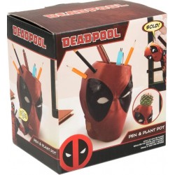 Paladone Deadpool Replika Kalemlik ve Saksı - Süper Kahraman Masa Aksesuarları, Dekor ve Yenilik Hediyesi - 13 cm Boyunda