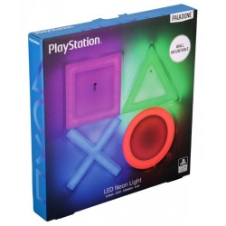 PlayStation LED Duvar Lambası Her simgeye uyması için pembe, yeşil, kırmızı ve mavi LED'ler bulunur. Herhangi bir alana renk katar.