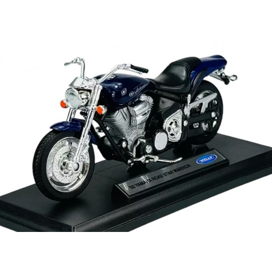 WELLY '02 Yamaha Road Star Warrior 1/18 Ölçek Welly motosiklet metal model motosiklet oyuncak koleksiyon