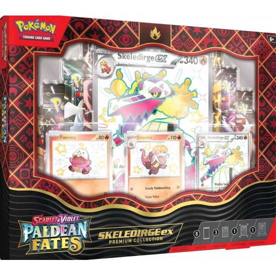 Pokémon Scarlet & Violet: Paldean Fates Premium Koleksiyon Kutusu - Skeledirge EX Pokémon Scarlet & Violet: Paldean Fates Premium Koleksiyon Kutusu - Skeledirge EX