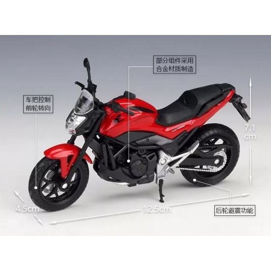 WELLY 1:18 2018 Honda NC750S Alaşım Sokak Spor Motosiklet Modeli