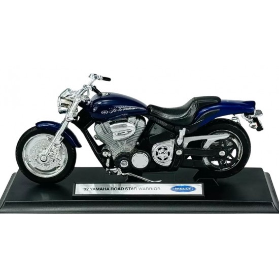 WELLY '02 Yamaha Road Star Warrior 1/18 Ölçek Welly motosiklet metal model motosiklet oyuncak koleksiyon