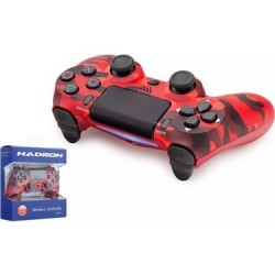 Hadron Oyun Kolu Gamepad Kablosuz Ps4 Buletooth Kırmızı Kamuflaj