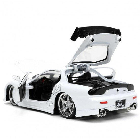 Jada Toys Hızlı ve Öfkeli 1993 Mazda RX-7 HKS Beyaz 1/24 Ölçekli Döküm Modeli