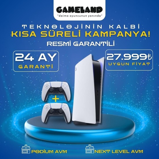 PLAYSTATİON 5 SLİM OYUN KONSOLU RESMİ GARANTİLİ  + KOL HEDİYELİ