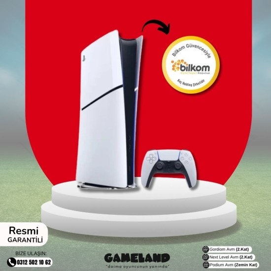 SONY Playstation 5 Slim  Oyun Konsolu Beyaz Orjinal Bilkom Garantili