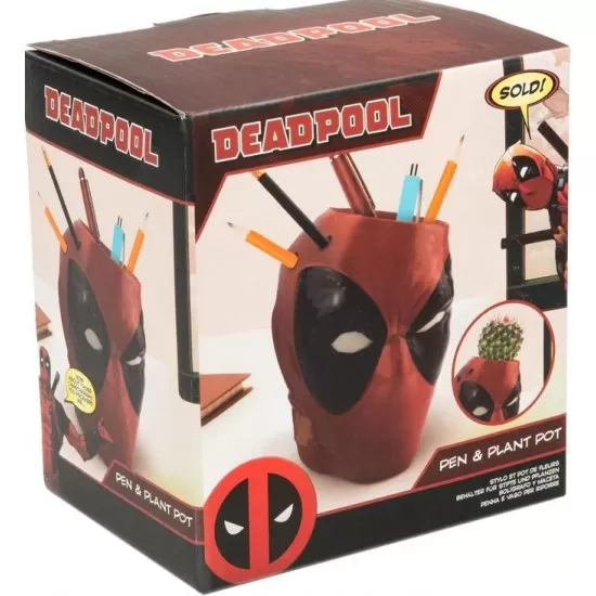 Paladone Deadpool Replika Kalemlik ve Saksı - Süper Kahraman Masa Aksesuarları, Dekor ve Yenilik Hediyesi - 13 cm Boyunda Paladone Deadpool Replika Kalemlik ve Saksı - Süper Kahraman Masa Aksesuarları, Dekor ve Yenilik Hediyesi - 13 cm Boyunda
