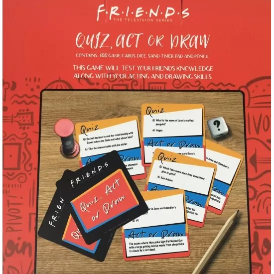 Friends TV Dizisi Sınavı Eylem veya Çizim Partisi Oyunu Yeni 2+ Oyuncu