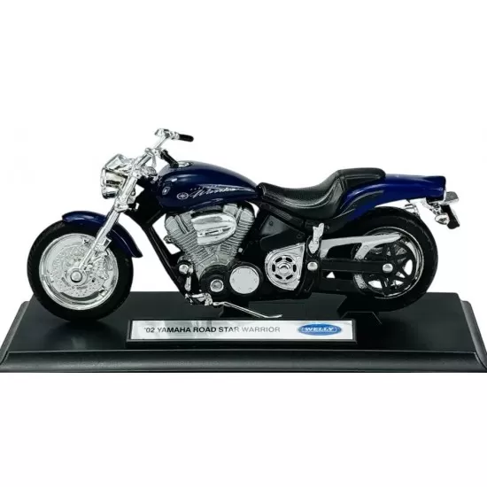 WELLY '02 Yamaha Road Star Warrior 1/18 Ölçek Welly motosiklet metal model motosiklet oyuncak koleksiyon